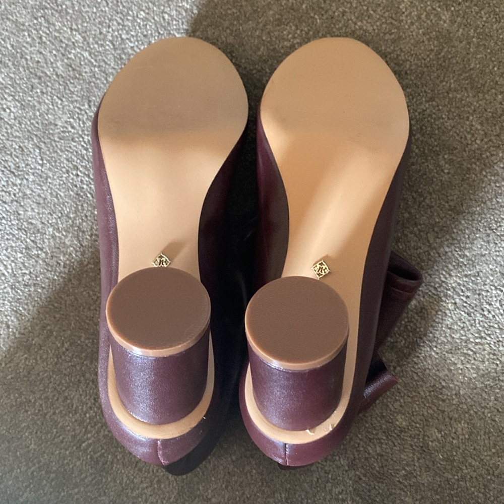 Burgundy leather boots - Picture 4 of 4